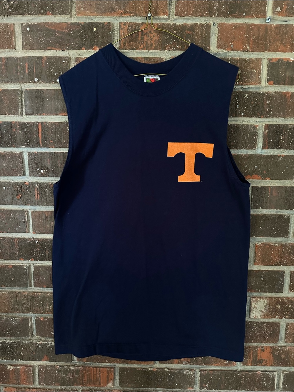 Vintage 1990s Navy Blue & Orange Tennessee Volunteers Muscle Tank